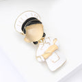 White Uniform Chef Brooch Decorative Metal Pin For Jackets And Lapels view 3