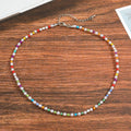 Tiny Flower and Multicolor Bead Choker Necklaces in Three Designs view 2