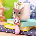 Jeweled Fox Keychains in Eleven Pictured Colors and Three Body Styles view 10