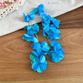 Long Shell Petal Cluster Earrings in Five Bright Colorways view 9