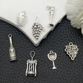 Metallic Wine Glass Metal Charms with 14 Listed Options view 3