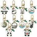 Bamboo Panda Enamel Clasp Keychains in 8 Playful Poses view 1