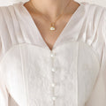 Mini Handbag Pendant Necklace Shell Pearl Gold Steel view 7