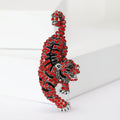 Crystal Tiger Brooch With Decorative Crystal And Enamel Details view 2