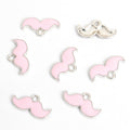 Enamel Mustache Charms in Five Colors and Two Metal Tones view 9