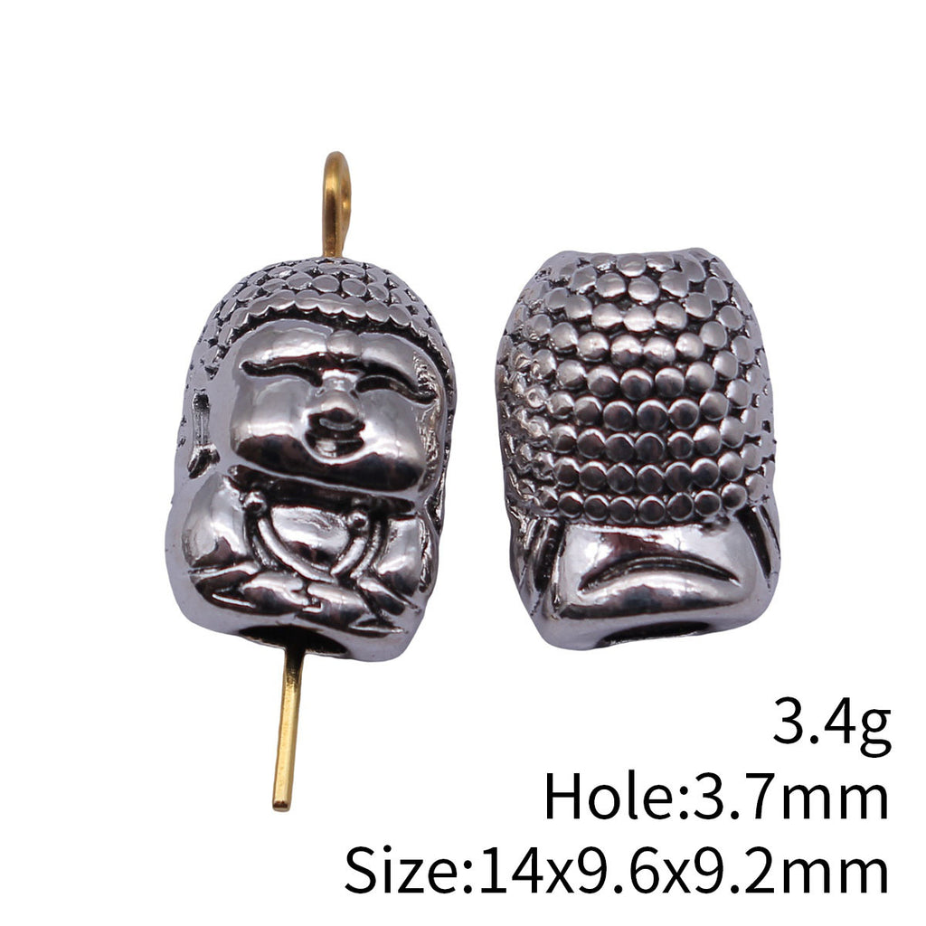 14x9.6x9.2mm 3.4g Antique Silver Zinc Alloy Buddha Spacer Beads for Bracelet Necklace Jewelry Making
