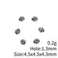 Tiny Flower Spacer Beads in Three Antique Metal Finishes view 4
