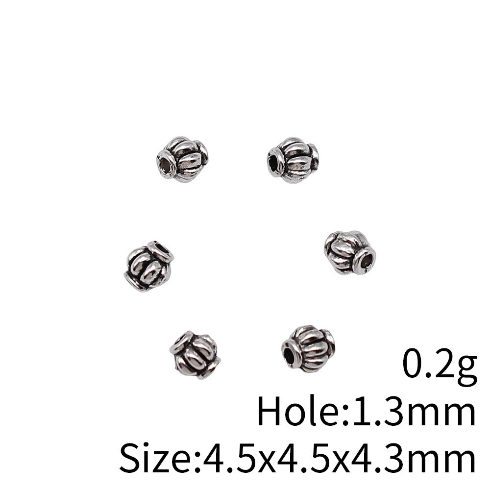 4.5x4.5x4.3mm 0.2g Multi-Color Zinc Alloy Round Small Hole Spacer Beads for DIY Bracelet Jewelry Making