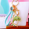 Crystal Dolphin Heart Keychains with Matching Fortune Cord Sets view 3
