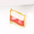 Poland Flag Enamel Lapel Pin Brooch for Jackets Scarves and Lapels view 2