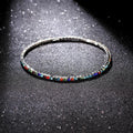 Single Row Stretch Crystal Bracelets Silver 8 Colors view 6