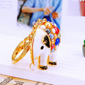 Mixed Multicolor and Moonstone Elephant Keychains in Two Pictured Styles view 2