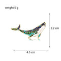 Green Gold Tone Dolphin Enamel Metal Brooch Pin for Jackets and Lapels view 2