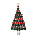 Crystal Christmas Tree Brooch With Star in Two Colorways view 2