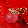 Glitter Jelly Apple Keychains in Red Purple Green Pink Blue and Assorted Colors view 5