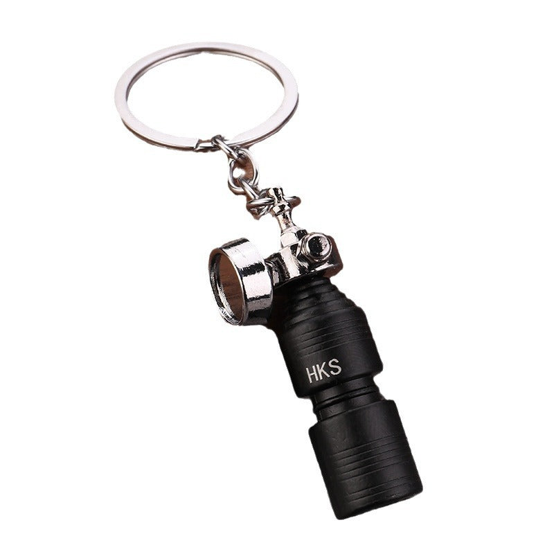 HKS Bottle Style Zinc Alloy Car Keychain Gift Accessory