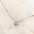 Silver Four Point Crystal Star Pendant Chain Necklace view 6