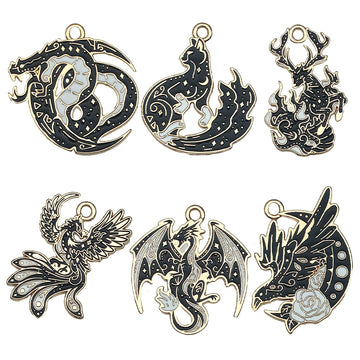 Enamel Colorful Animal Assortment Metal Charms with 7 Listed Options