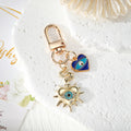 Blue Evil Eye Heart, Sun and Hexagon Lobster-Clasp Charms view 4