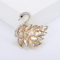 Crystal Swan Brooch in Four Color Variants for Jackets and Scarves view 6