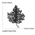 Crystal Maple Leaf Brooch Decorative Metal Pin For Jackets And Lapels view 7