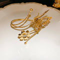 Three Mixed Gold Tone Butterfly And Flower Open Arm Cuff Designs view 8