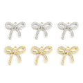 Polished Gold Silver Bow Alloy Charms in 2 Styles for Jewelry Crafts view 3