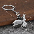 Silver-Tone Winged Horse Metal Keychain in Four Colors view 2