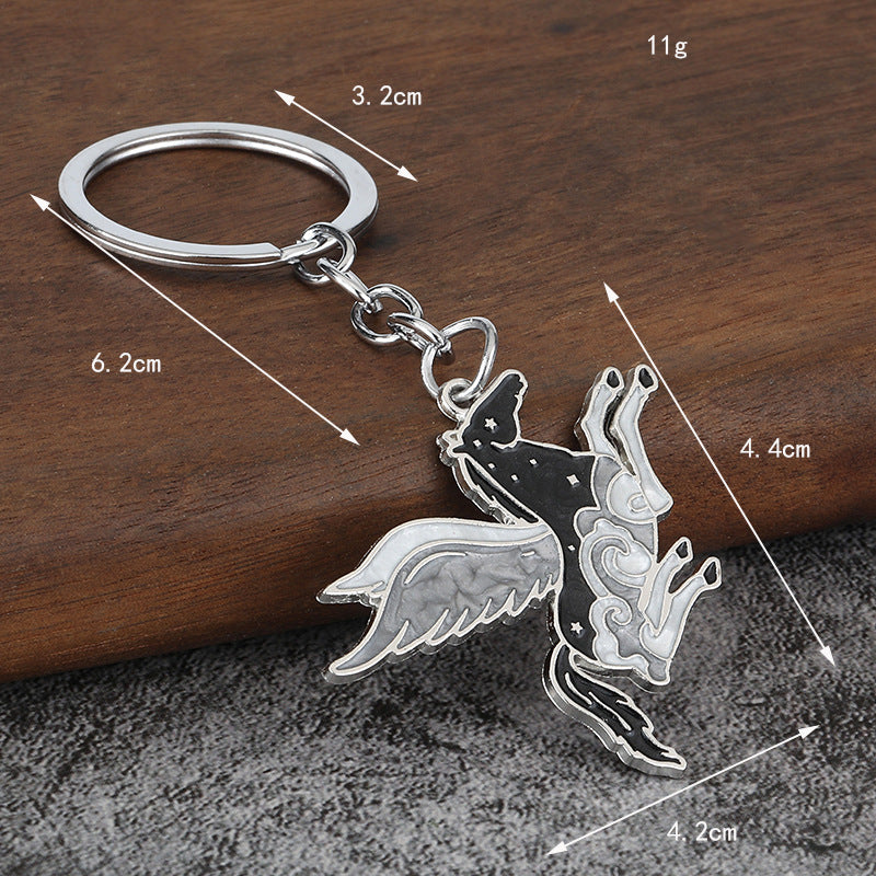 Horse Alloy Keychain Lucky Success Animal Pendant Gift Accessory