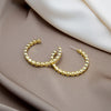 Gold Faceted Hoops