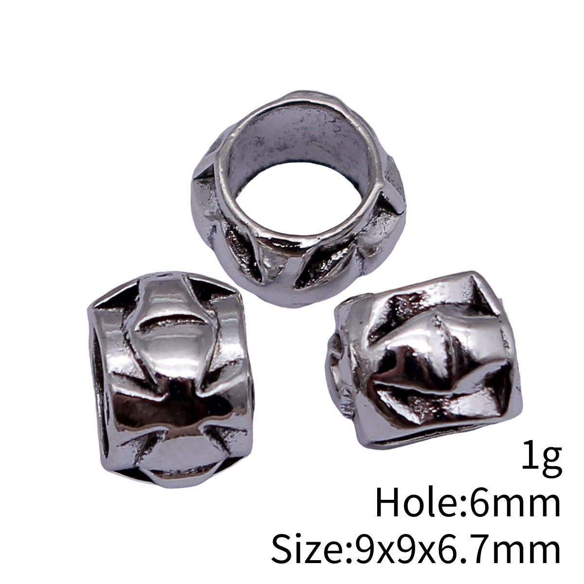 9x9x6.7mm 1g Multicolor Zinc Alloy Cross Large Hole Beads for Bracelet Necklace Jewelry Making