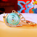 Crystal Snail Keychains With Enamel Shells and Optional Wrist Straps view 8