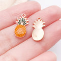 Enamel Zinc Alloy Strawberry Cherry Watermelon Fruit Charm Pendant for DIY Earrings