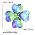 Four Heart Petal Crystal Clover Brooch in Four Colors view 7