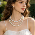 Pearl Look Bead Necklaces In Three Sizes With Heart Or Oval Clasps view 4