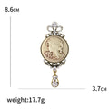Cameo Portrait Crown Drop Brooch With Crystal Accents view 5