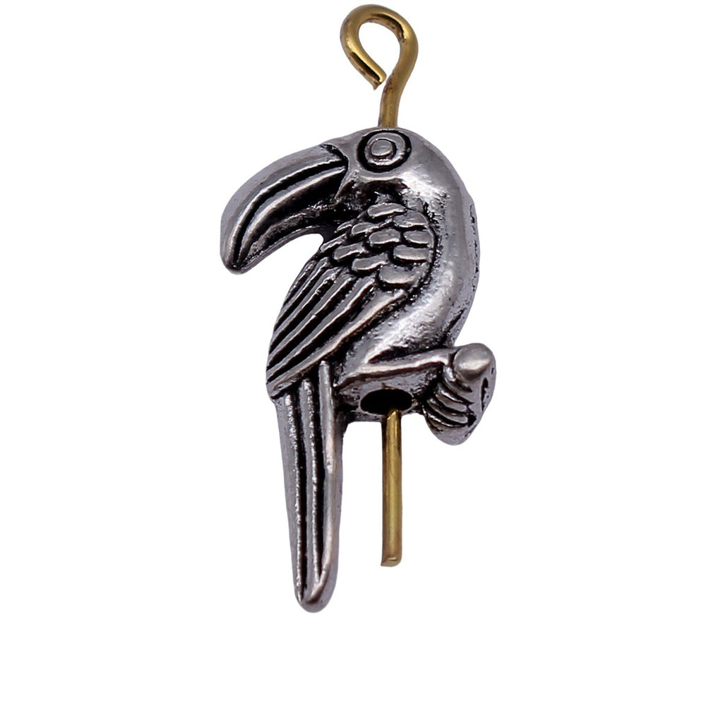 20x10mm 1.8g Antique Silver Zinc Alloy Toucan Loose Metal Bird Beads for Animal Theme Jewelry Making