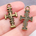 Gold-Tone Cross Metal Charms with 26 Listed Options view 8