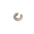 White Pearl Row C Ear Cuff Single Piece for Layered Everyday Styling view 5