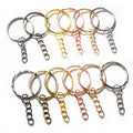 Round Key Rings with Short Link Chains in Assorted Finishes view 5