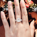 Silver Large Radiant CZ Full Eternity Baguette Ring Sizes 6-10 view 3