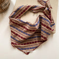 Striped Geometric Print Lightweight Triangle Scarf view 4