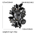Oval Crystal Cluster Brooch with Faceted Stones for Jackets and Scarves view 5