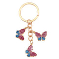 Gold-Tone Butterfly Charm Keychain With Glitter-Coated Wings view 5
