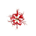 Red Or Pink White Spider Lily Floral Duckbill Hair Clip Design view 5