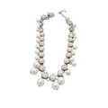 Silver Crystal Bead Pearl Necklace and Drop Earrings view 5