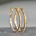 Slim Iridescent Enamel Hoop Earrings In Two Metallic Finishes view 5