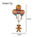 Red Gold Tone Air Balloon Metal Brooch Pin for Jackets and Lapels view 2