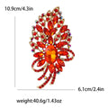 Large Crystal Branch Brooch with Faceted Stones for Jackets and Scarves view 7