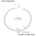Crystal Heart Necklace and Bracelet in Three Metal Finishes view 11